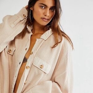 Free People One Scout Jacket in color Sand - Size M